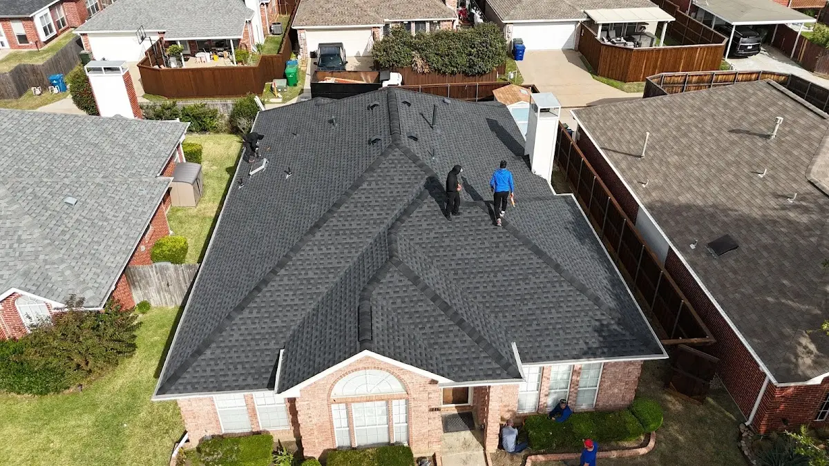 Slate & Tile Roof Repair work in progress on a Olathe property